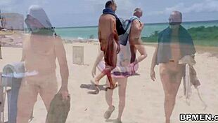 Nikki Kay With Older Gentlemen In Group Setting