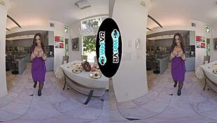 wetvr step sister takes advantage of masturbator in vr porn