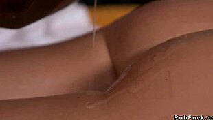 Big boobs blonde enjoys sensual group blowjob with masseur