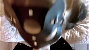 Blonde sucks huge cock intensely