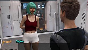 stranded in space, checking hot doctor's big tits