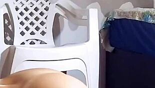 i feel so exposed masturbating with this huge dildo in the recording section, ripping my panties and lingerie off