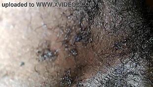 Hairy petite 18+ ebony engages in pussy fuck with lesbians, bbw squirts pee during playtime