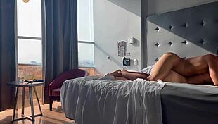 In a luxury hotel, a gay fantasy unfolds as a big black cock fucks the beginner university student hard.