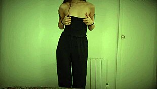 skinny teen performs striptease