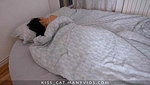 Step Mom’s Secret Handjob in Son’s Room Ends with Shared Bed Creampie.