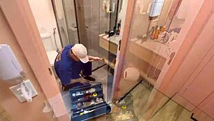 Brazilian Technician with Monster Cock Masturbating