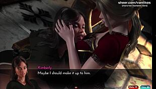 in the genesis order taboo hentai 3d game part 21, a hot ebony milf with big black tits and a beautiful blonde teen 18+ with a perfect white ass get fucked by a big cock in an interracial threesome anal sex scene