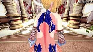 Artoria Pendragon gets fucked by monster in intense fantasy sex scene