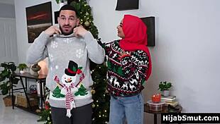 Young Muslim girlfriend loses her virginity as a Christmas gift