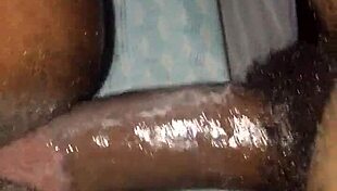 This babe gets her pussy filled with cum while facedown.