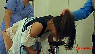 gia page serves beer with her ass, then gets anal and atm