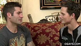 A mature twink proposes to his partner with anal sex and condom in this gay hardcore scene