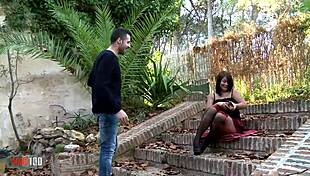 that south american slut gets her ass and pussy fucked outdoor in a quickie orgasm 😈