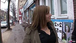 teen 18+ gets fucked without condom in berlin street casting