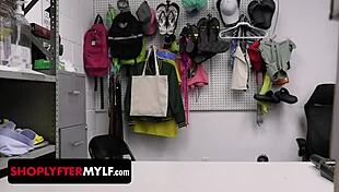 Lustful LPO Makes Desperate MILF Shoplifter Play With His Cock For Mercy.