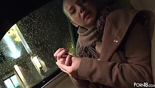 Blonde teen in hardcore casting with toys and blowjob