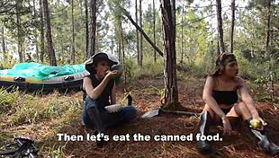 latina eats pussy outdoors in jungle camp, dang, i’m all shaky!