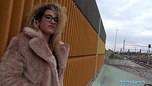 Public agent spanish shaven pussy fucked outdoors in public