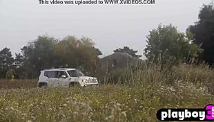 petite teen babes tear clothes to show tits and ass before striptease