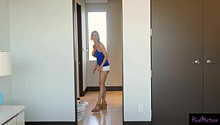 Alexis Fawx borrows her stepson's monster cock for dirty laundry and intense doggystyle fucking