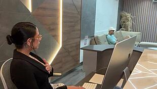 Latina MILF Secretary Kylei Ellish Fucks Boss’s Young Client in Office