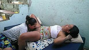 Enjoying Good Sex Outdoors With Friend's Slut On Nice Day!