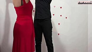 Beautiful Asian Couple Hard Fucks After Dancing Class on Valentine's Day. Cum Inside Tight Pussy in Sri Lanka Outdoor Scene.