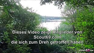 i feel so exposed with german milf lou in beach threesome, spanners watching us