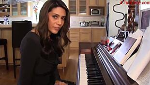 Hey, jerk off now so we can get back to this piano lesson with virtual sex.