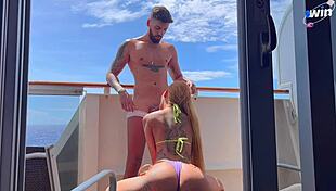 Romulo pontess fucks his friend on the cruise balcony