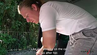 Wild Summer Cock Ride for Chubby Blonde Traveler