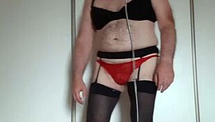 Master sebastien delivers punishment to his submissive in a casual gay setting.