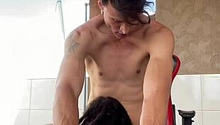 Tattooed Teen Gives Sloppy Blowjob On Porch Review