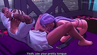 Stripper Enjoys Sucking Multiple Cocks in 3D Animation