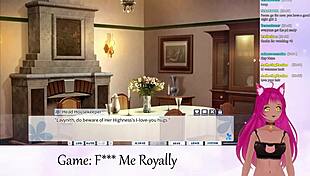 Vtuber Lewdneko plays F Me Royally part 1 with kissing.