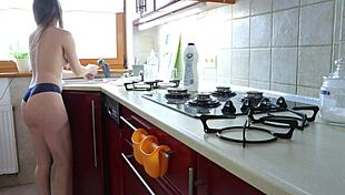 morning surprise in the kitchen