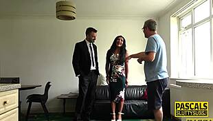 mature sub gets fingered and throated in hardcore bdsm session.