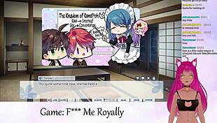 Vtuber Lewdneko plays F Me Royally part 1 with kissing.