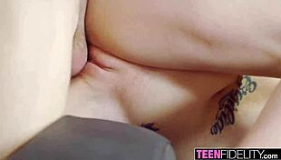 Skinny european teen slut begs for creampie!