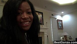 cutie black girl shows off her perfect body while masturbating