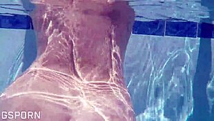 I-I can't believe these nice brunette girls in the pool are begging for a threesome with me