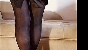 Peeing In Shiny Pantyhose During Sport Activity