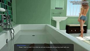 i cant believe my virgin step sister sara sucked me off in the bathroom milfy city hentai game part 91