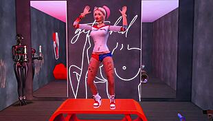 I became Harley Quinn's sex slave in this hentai parody.