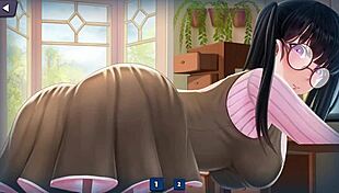 Gamer girls Sophie play in 3D cartoon game