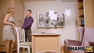 प्राइवेट आई स्टॉकिंग्स वाली मैच्योर को डेस्क पर पैसे देकर चोदा ब्लोजॉब संग