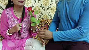 Indian Couple Celebrates Valentine's Week with Rose Day