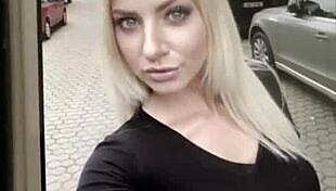 Horny big tits blonde slut gets fucked doggystyle and creampied 😈