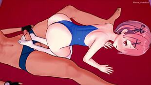 Ram Loves Getting Footjobs In Bikini Version